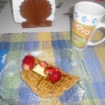 Spelt Waffle with Strawberries